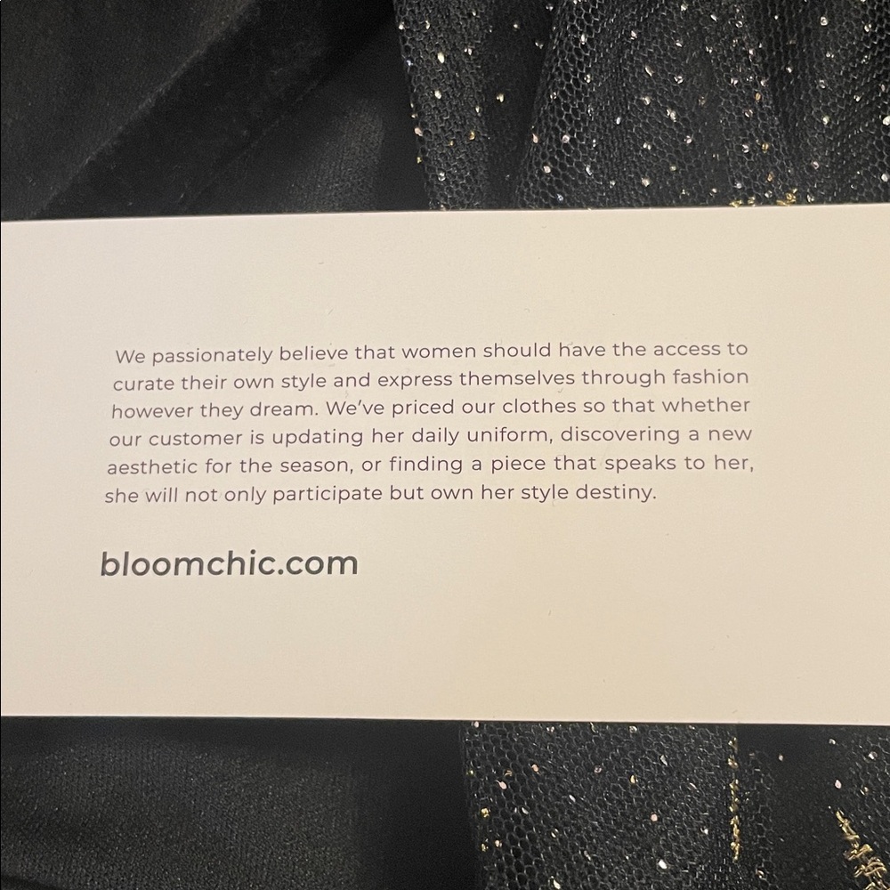 BloomChic Black Midi Dress with Gold Star Print - Picture 9 of 10
